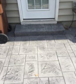 slate gray stone patio