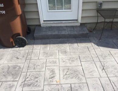 slate gray stone patio
